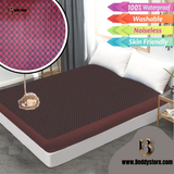 Premium Dotted Purple Fitted Sheet Mattress Protector