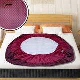 Premium Dotted Purple Fitted Sheet Mattress Protector