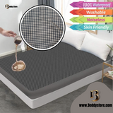 Premium Dotted Grey Fitted Sheet Mattress Protector