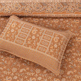 Diamond Khaddar Light Golden Multani Bedsheet Set