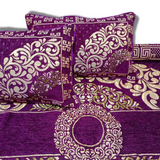 Purple Destiny Fancy Bed Sheet Set-4 PCS (PREMIUM)