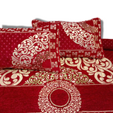 Red Global Fancy Bed Sheet Set-4 PCS (PREMIUM)