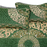 Green Fancy Bed Sheet Set-4 PCS (PREMIUM)