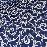 Dark Blue Fancy Bed Sheet Set-4 PCS (PREMIUM)