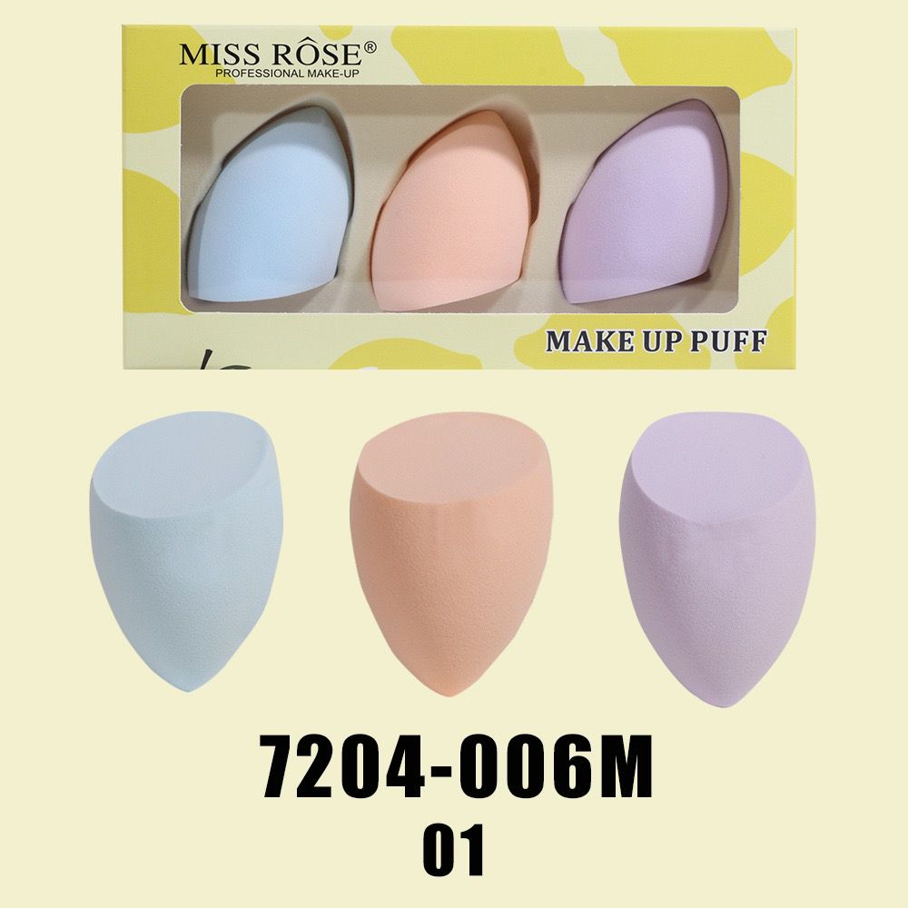Miss Rose Pack of 3 Beauty Blender Makeup Puff - trendifypk
