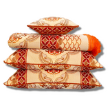 Orange Fancy Bed Sheet Set-4 PCS (PREMIUM)