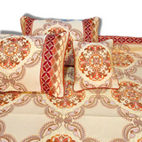 Orange Fancy Bed Sheet Set-4 PCS (PREMIUM)
