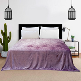 Diamond Light Purple Plain Fleece Double Throw AC Blanket - trendifypk