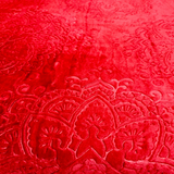 Diamond Red Plain Fleece Double Throw AC Blanket - trendifypk