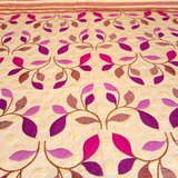 Leafy Purple Fancy Bed Sheet Set