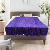 Fleece Blanket Dark Purple Double Throw - trendifypk