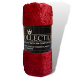Fleece Blanket Red Double Throw - trendifypk