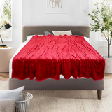 Fleece Blanket Red Double Throw - trendifypk