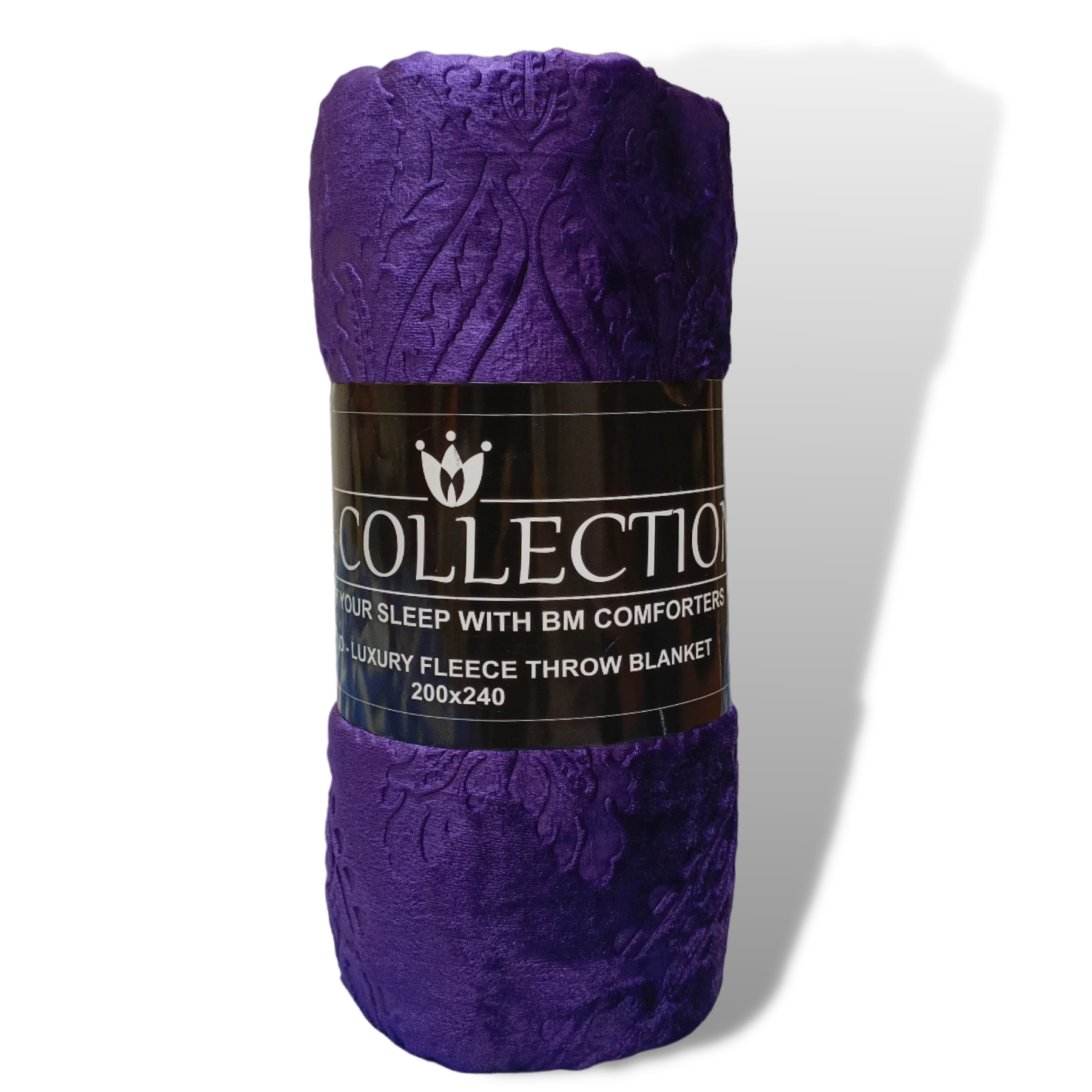 Fleece Blanket Dark Purple Double Throw - trendifypk