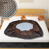 Premium Dotted Chocolate Brown Fitted Sheet Mattress Protector