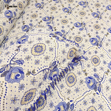 Dark Blue Off-White Mirage Multani Bed Sheet Set