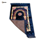 Solid Simple Velvet Islamic Prayer Mat-Black
