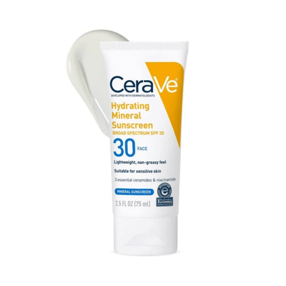 Cerave Hydrating Sunscreen Broad Spectrum Spf 30 Mineral Sunscreen 75Ml