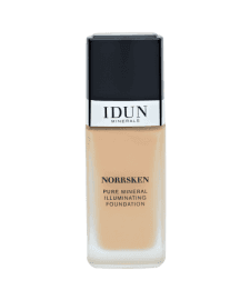 IDUN Minerals Norrsken Longwear Liquid Foundation with Poreless, Luminous Coverage, Dewey, Glowing Finish, Vegan, Cruelty and Silicone Free Makeup